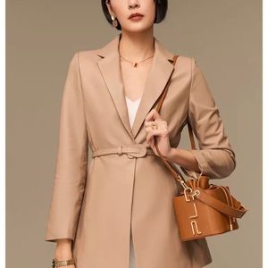 PLD - Mini Leather Bucket Bag fashion bag- Tan